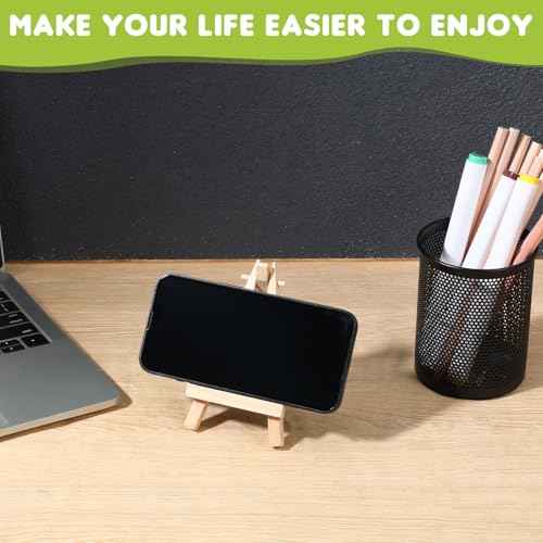 100 Pcs Mini Wood Display Easel Stands 5 Inch Small Wooden Canvas Easels A-Shaped Tripod Small Easels Arts Crafts Easels for Small Canvas Holder, Crafts, Signs, Photos, DIY Crafts, Home Decoration