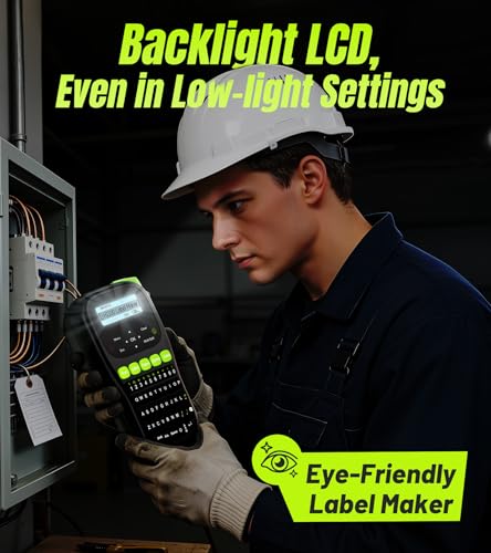 VolenGo Waterproof Label Maker with 4 Laminated Tapes - Black