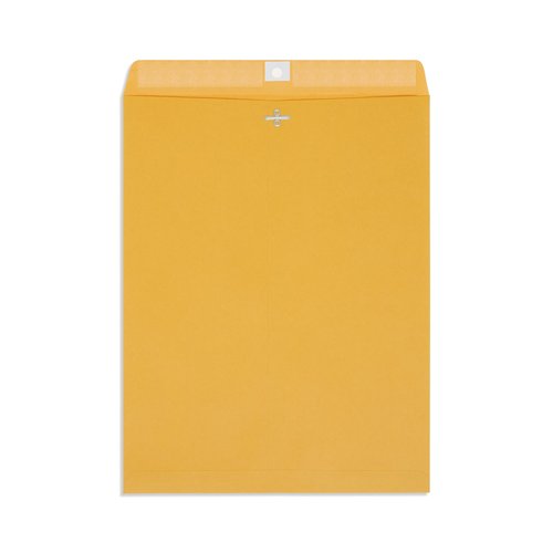 Blue Summit Clasp Envelopes, 12 x 15.5-Inch, Thick 28lb Kraft Paper, Clasp with Gummed Seal, 100 Envelopes
