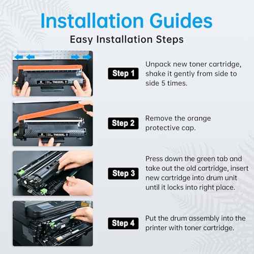 TN830XL Toner Cartridge Replacement for Brother TN830 TN-830 XL Work for HL-L2460DW DCP-L2640DW HL-L2480DW HL-L2400D HL-L2405W MFC-L2820DW MFC-L2900DW Printer (2-Pack)