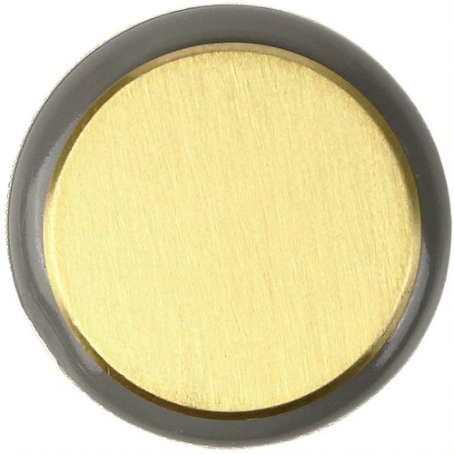 Modern Cylindrical Door Stop – Satin Brass Floor Rubber Bumper, 4-Pack – Design House, 188185