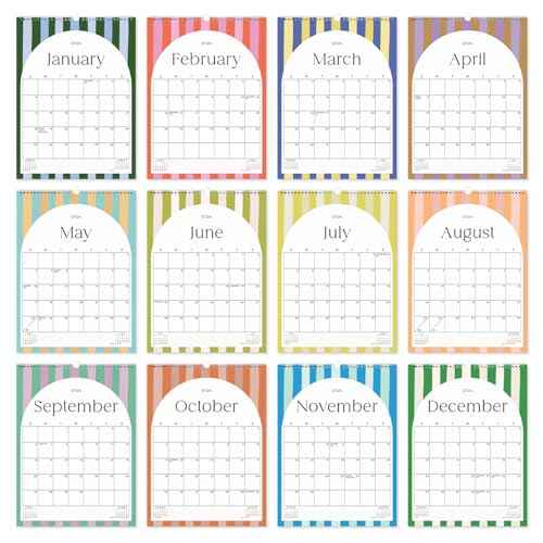 S&O Palm Beach Arc Wall Calendar from July 2025-Dec 2026 - Tear-Off Monthly Calendar - 18 Month Academic Wall Planner - Hanging Organizer to Track Anniversaries & Appointments - 14.2"x10.5¡±in