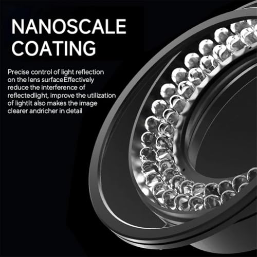 WYLIE LS72 Plus High Definition Microscope Ring Light with Polarized 72 LED Adjustable Illumination