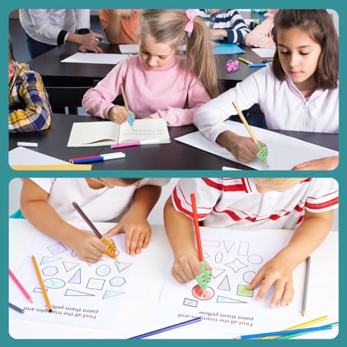 Pencil Grips for Kids Handwriting, Ergonomic Children Writing Aid, Training Posture Correction Tool, Pen Gripper, Pencil Holder for Kids, Preschoolers