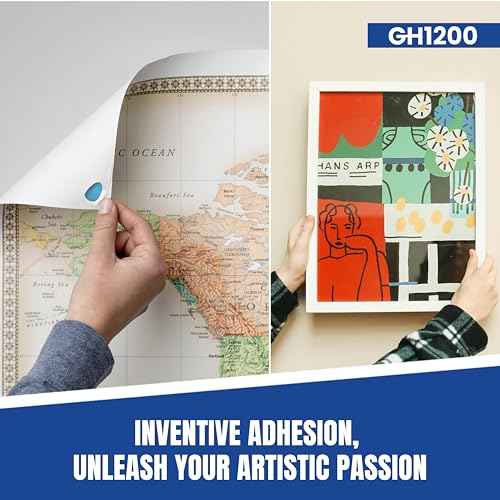 GH1200 384 Pcs Sticky Tack - Poster Putty for Walls no Damage with Strong Adhesive to Hang Pictures, Posters & Decorations Reusable & Removable
