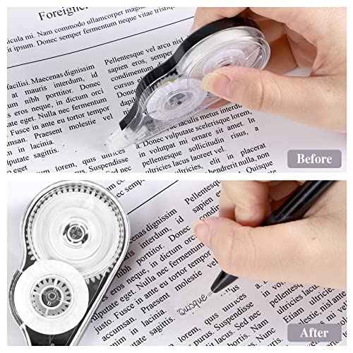 BESARME 12 Pack Correction Tapes, 39 Feet Each Correction Tape Roller Correction Tape Pen for Students Office Supplies, 1/5 X 472 Inches