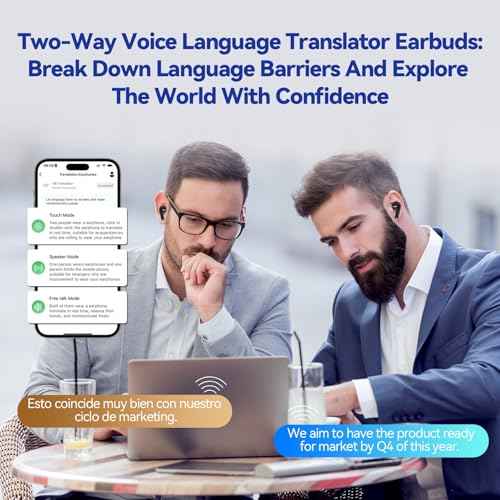Translation Earbuds Real Time with 144 Languages & Accents Online, 3-in-1 Language Translator Earbuds, Ai Translator Earbuds with APP Support Music and Calling