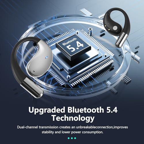 AI Translation Earbuds Real Time 164 Languages Translator Earbuds with 60H Play Time 3 in 1 Open-Ear Translation Headphones with Audio & Video Translation for Travel Business Meeting Learning (Black)