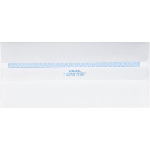 Quality Park #10 Left Window Security Tinted Envelopes with a Self Seal Closure for Standard Business Mailings, 24 lb. White Wove, 4-1/8 x 9-1/2, 500 per Box (21418)