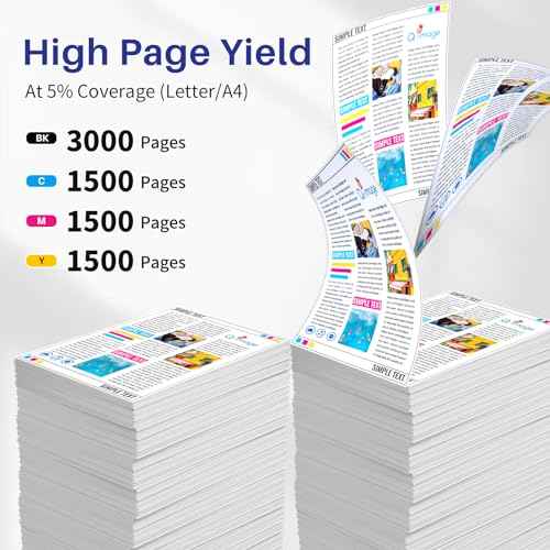 Q-image LC406XL LC406 Ink Cartridges to Use with MFC-J4335DW MFC-J4345DW MFC-J4535DW MFC-J5855DW MFC-J5955DW MFC-J6555DW MFC-J6955DW Inkvestment Tank All-in-One Printer (Black, Cyan, Magenta, Yellow)