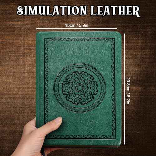 2026 Leather Vintage Journal Notebook,300 Pages,Leather Softcover Lined Journal Notebooks for Women Men,Notebook Journals for Writing Travel,Business,Office,5.7'' X 8.3'',Green