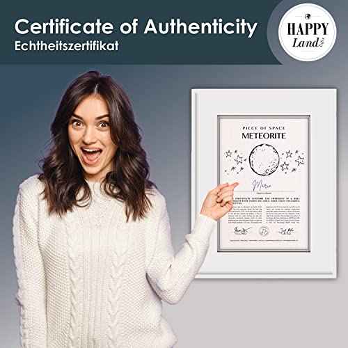happylandgifts¢ç Shooting Star for him and her with Personalized Certificate | Iron Meteorite for Space and NASA Enthusiasts | 6th Iron Anniversary and Lovers | Space Stuff | Moon Rock