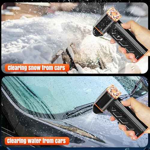 Compressed Air Duster - 130000RPM Electric Air Duster - 3 Gear Adjustable Cordless Jet Dry Blower - Mini Blower Turbo Fan - Rechargeable Air Duster for PC, Keyboard and Car