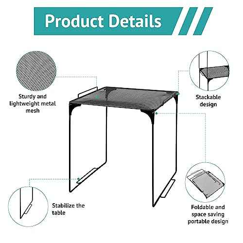 Locker Organizer Shelf Stackable Extra Locker Shelf for School Locker Organizer Storage Cabinet Accessories Suitable for School, Office, and Home use (2, Black)