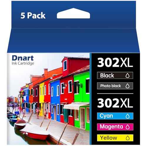 302XL Ink cartridges Combo Pack Remanufactured Ink Cartridge Replacement for 302XL Ink Cartridges Multipack Works with Expression Premium XP-6000, XP-6100(1Black,1Photo Black,1Cyan,1Magenta,1Yellow)