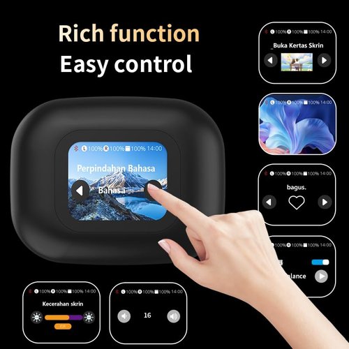 LCORDN AI Real-Time Translation Earbuds, 144 Languages & Accents, Simultanous Interpretation Wireless Earphones for Travel & Business, HD Sound Adjustable Ear-Hook Wireless Translator Earbuds