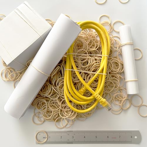 AIWOQI Beige 760 Pcs Rubber Bands 1in Small #12 Light Brown Set