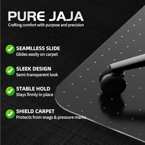 Chair Mat for Carpet Floors£º48"x60" Computer Desk Floor Mat - PVC Plastic Rug Carpet Protector Mats for Gaming Chair Under Desk Pad for Rolling Chair