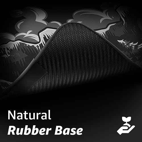 Hystar¢ç Extended Gaming Mouse Pad | XXL 36" x 16" | 5mm Thick, Waterproof Surface, Smooth Polyester Fabric, and Natural Rubber Base | Mythic Fenrir