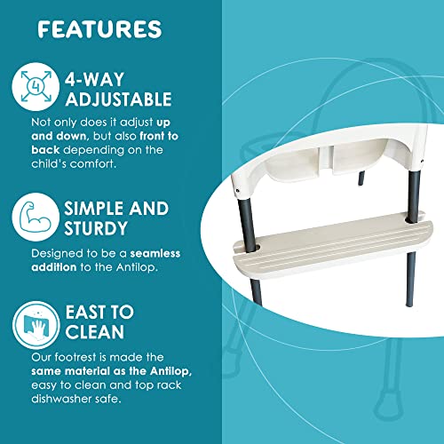 Adjustable IKEA Antilop Foot Rest for High Chair - 4-Way Polypropylene, Non-Slip