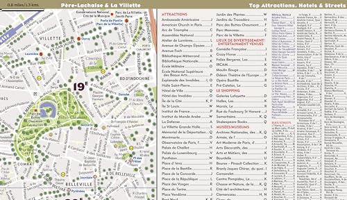 Paris Map by VanDam – City Center & Metro Laminated Pocket Guide (English/French)