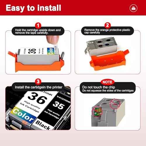 PGI-35/CLI-36 Value Pack Ink Cartridge 3-Pack Compatible Replacement for Canon 35 36 Ink to Work with PIXMA iP100 iP110 TR150 Mini260 Mini320 Printer (2 Black, 1 Color)