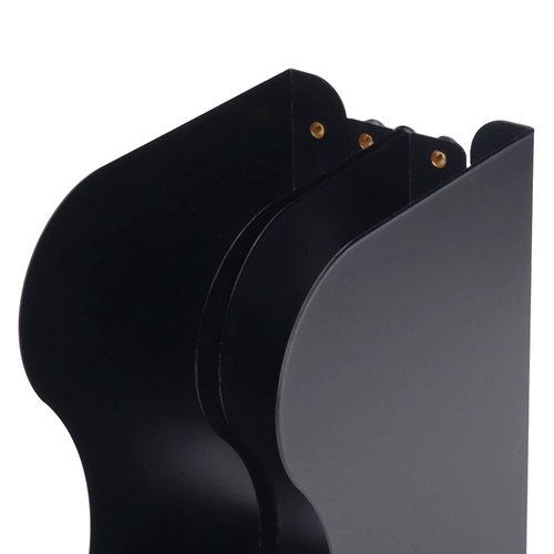 Retractable Book End Simple Slim Design Black Metal Booke Book Holder for Desktop Home Study Room Office Retractable EndBook EndsMetal Bookeand Use to Materials