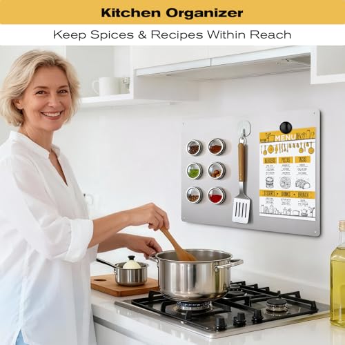 Jofiterm 16" x 20" Silver Magnetic Board with Marker & Mounting Kit