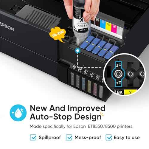 Auto-Fill DTF Ink - 700ML Premium DTF Transfer Ink for PET Film, Refill Ink for Epson ET-8550 ET-8500 Printers, Heat Transfer Printing Ink Set, Heat Transfer Printing Direct to Film