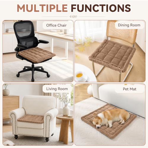Royhom Brown 20 x 20 Desk Chair Cover, Seat Cushion Covers 20"x20"
