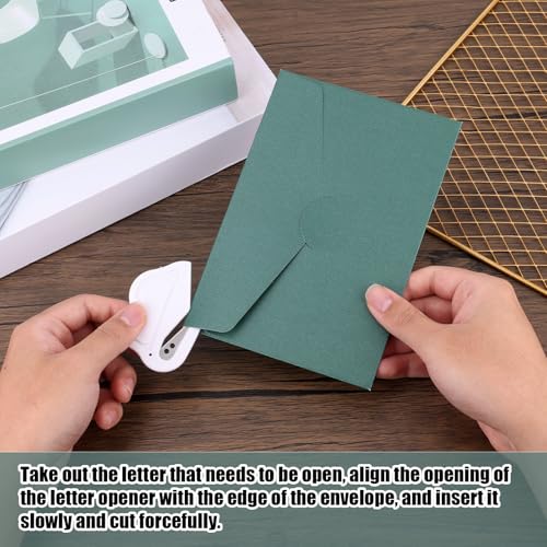 12 Pcs Envelope Letter Openers with Safety Concealed Blade - Durable, Portable Mail Slitter