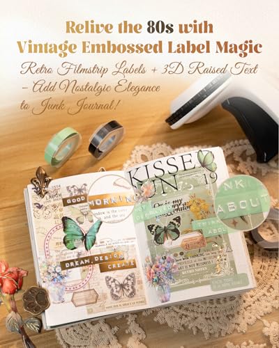 Spring-Colored Embossing Label Maker for Scrapbooking & Junk Journals - VolenGo
