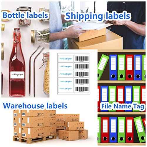 2" x 4" Shipping Labels,Printable White Mailing Labels for Laser/Inkjet Printer,Permanent Adhesive Sticker Labels(500 Sheets,5000 Labels)