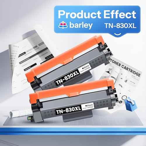 TN830XL 2PK Black High Yield Printer Toner Cartridge Compatible TN830XL TN 830XL Toner Cartridge Replacement for Brother TN830XL TN-830XL TN830 TN 830 Toner Cartridges HL-L2460DW DCP-L2640DW (2 Pack).