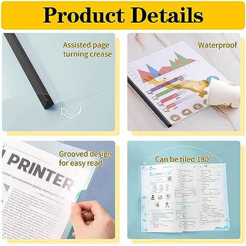Report Covers with Sliding Bar, Clear Report Covers for A4 and Letter Size Paper, Resume Covers Presentation Folders File Document Binder for School Business, 70 Sheet Capacity
