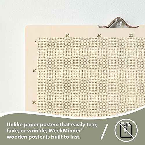 Wooden Life Calendar - 90 Years in Weeks Poster of My Memento Mori Motivational Stoic Calendar to Develop Habits in 4K (Birch Wood - Circles)