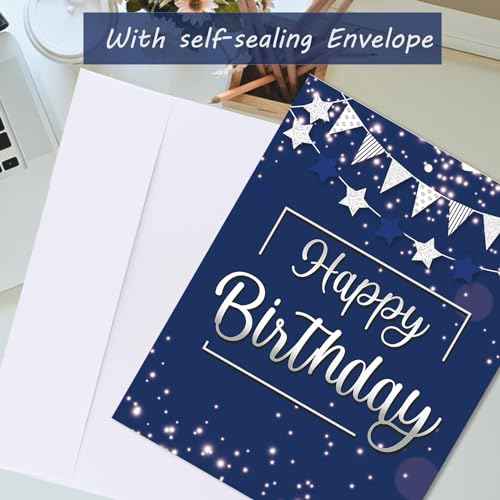 Jumbo Birthday Card with Envelope, 22 x 14 Inch Extra Large Greeting Card for Women Men Boss, Happy Birthday Giant Guest Book, Oversize Birthday Party Signs Decorations Supplies