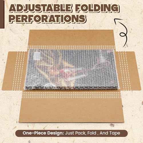 30 Pack Corrugated Comic Book Mailers 7.8 x 11 x 1.2 Inch with 30 Bubble Bags, Comic Book Shipping Box Easy Fold Cardboard Photo Box for Mailing Packaging, Height Adjustable