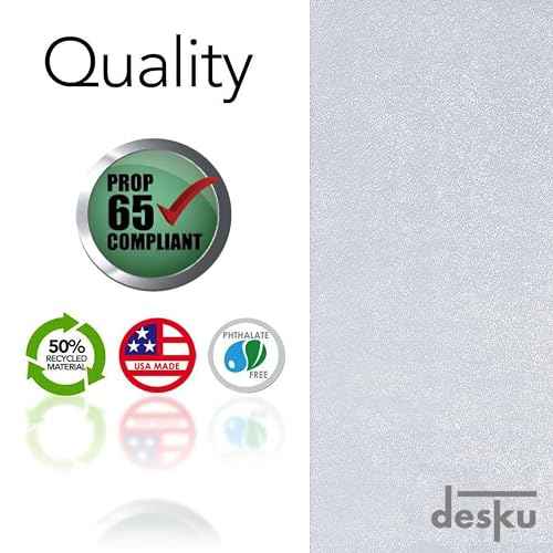 DESKU Flower Power Desk Chair Mat ? Heavy-Duty PVC Mats for Hard Floor Protection, Clear, 48 x 49 Inches, Made in The USA