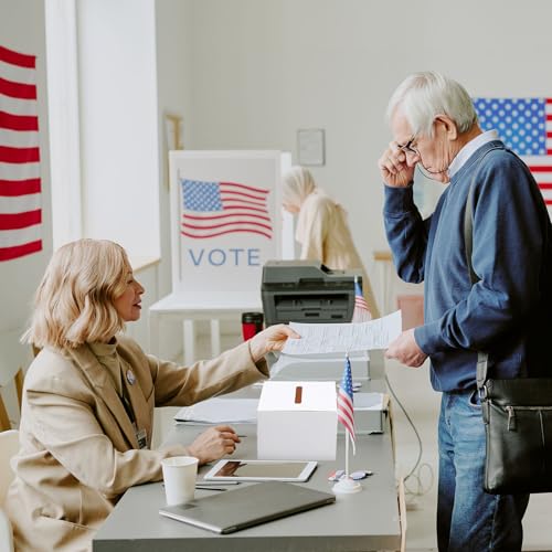 72 Pack Ballot Raffle Box White Suggestions Donations 6 x 4.5 x 4 Inch Cardboard Box with Removable Header Charity for Fundraising Collecting Business Card Voting Contest