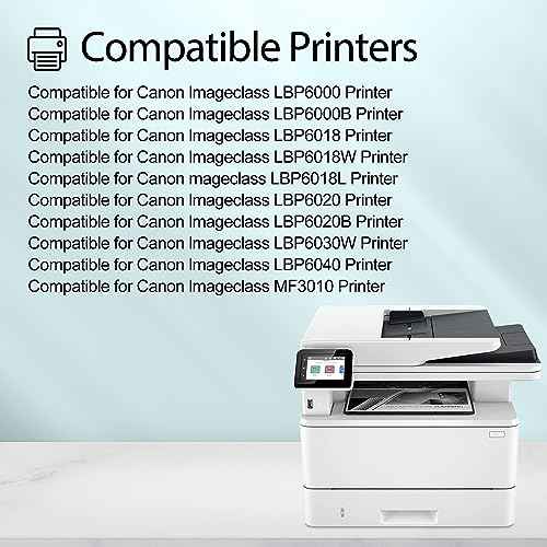 greencycle Compatible Toner Cartridge Replacement for Canon 125 CRG-125 C125 3484B001AA to use with ImageClass LBP6030w LBP6000 ImageClass MF3010 Laser Printer (Black, 4 Pack)
