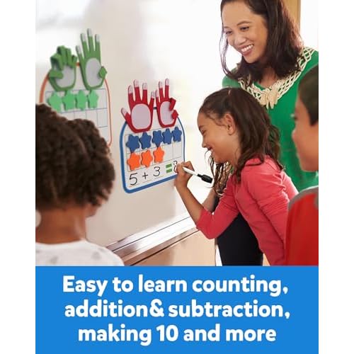 Coogam Montessori Math Manipulatives Number Counting Block, Magnetic Ten Frame Addition Subtraction Practice with Dry Erase Board, Educational Learning Toy Gift for 1st 2nd & 3rd Grade