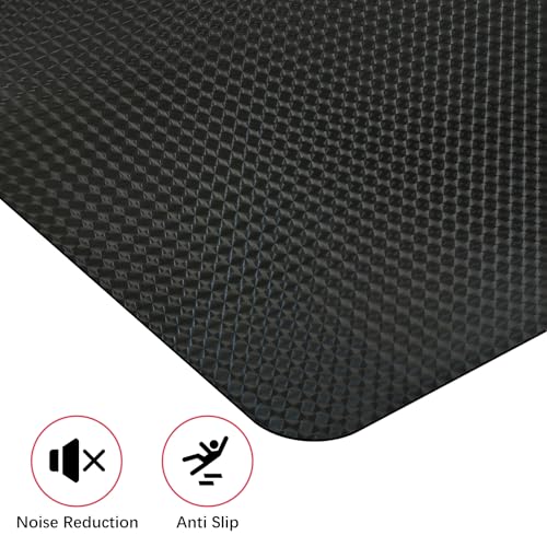 Vicwe Gaming Chair Mat for Hardwood Floor, 60"¡¿46" Large Office Chair Mat, PVC Computer Chair Mats, Easy Glide, Floor Protector for Rolling Chair-Black
