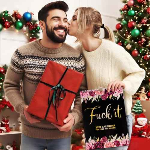 Fu-ck It 2026 Calendar for Tired-Ass Women, 2026 Fu-ck It Wall Calendar for Tired Women, Humor Hanging Month Calendar,Hanging Calendar for Home Office,Funny Swear Word Monthly Calendar Gag Gift Woman(B)