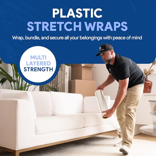 International Plastics Co. 18" x 1200 ft Plastic Stretch Film Wrap - 500% Stretch, Clear, 1 Pack / 17" Styles