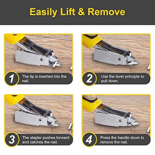 Heavy Duty Staple Remover with Ergonomic Handle for Furniture & Carpets