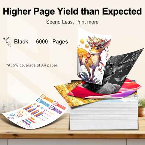 Miss Deer LC406XL Ink Cartridges for Brother Printer Black, Compatible Replacement for Brother LC406 BK LC406BK LC 406 XL for MFC-J4335DW MFC-J5855DW MFC-J6955DW MFC-J6555DW MFC-J4535DW 2-Pack