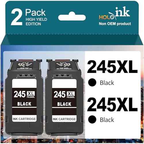 HOINKLO 245xl Black Ink Cartridges Replacement for Canon 245XL Black Ink (2 Black) Compatible with Canon Pixma MX490 MX492 MG2522 TR4520 TS3322 TS202 MG2500 TS3122 TR4500 Printer