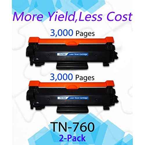 EASY PRINT EASY PRINT Compatible Toner Cartridge Replacement for Brother TN-760, Black, 2 Pack
