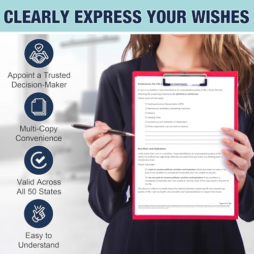 Zastic Living Will & Medical Power of Attorney Kit – Complete Legal Package for Adults